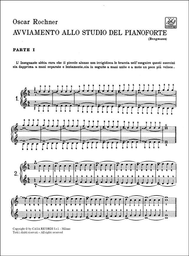 Avviamento Allo Studio Del Pianoforte - Parte I - pro klavír